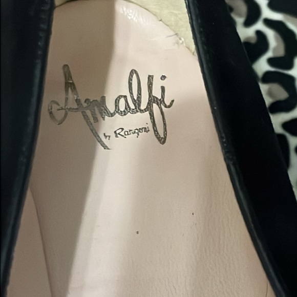 Amalfi By Rangoni New Womens Isca Black Open Toe Flats with Wedge Shoes Size 7.5 - Picture 9 of 10
